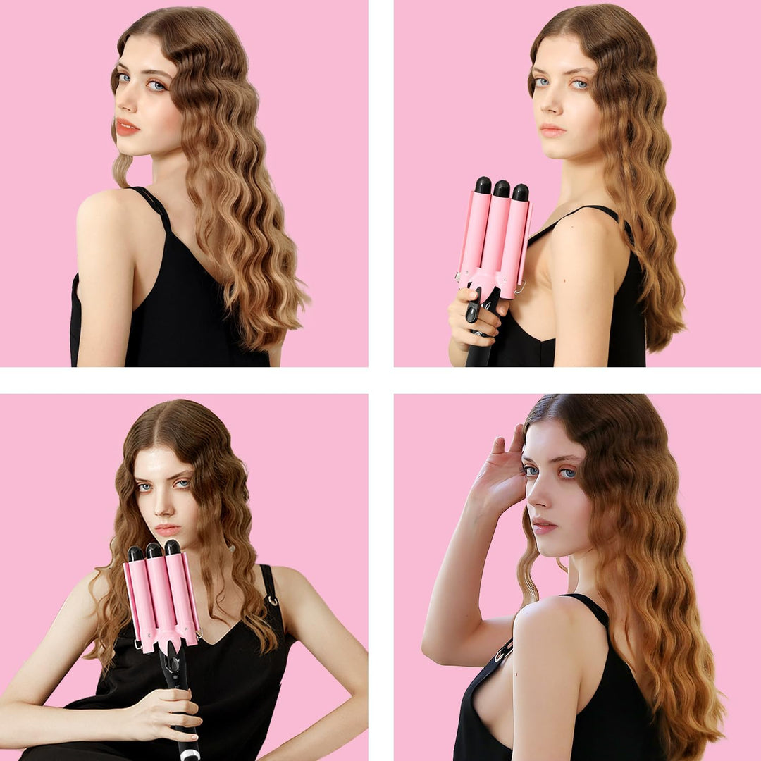 Colverro™ 3 Barrel Curling Iron Hair Waver with LCD and Ceramic Coating
