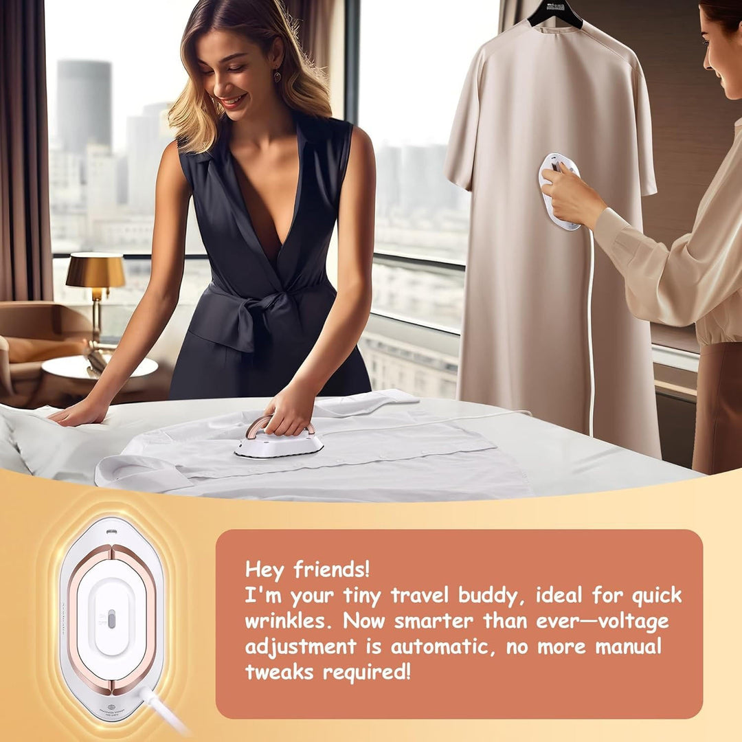 Colverro™ Compact Dual Voltage Travel Iron with Ceramic Soleplate