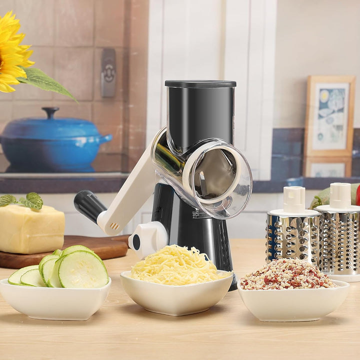 Colverro™ Rotary Cheese and Vegetable Grater with Suction Base