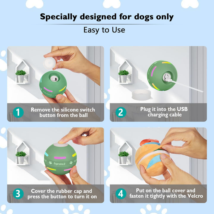 Colverro™ Self-Moving Dog Ball with Rolling and Bouncing Modes