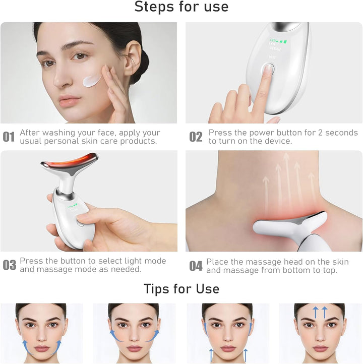 Colverro™ Heated Face and Neck Massager with 7 Light Modes