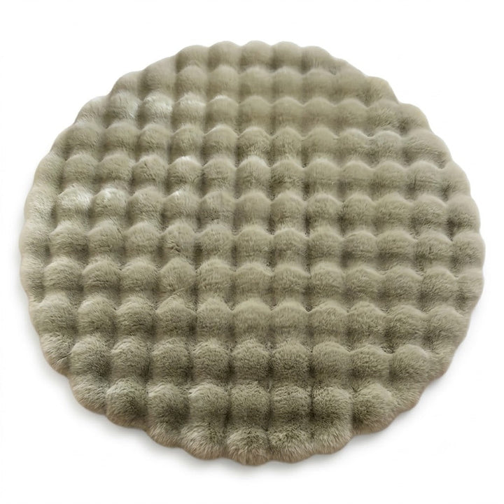 Colverro™ Round Fluffy Bubble Rug in Dense, Soft Fleece for Cozy Rooms