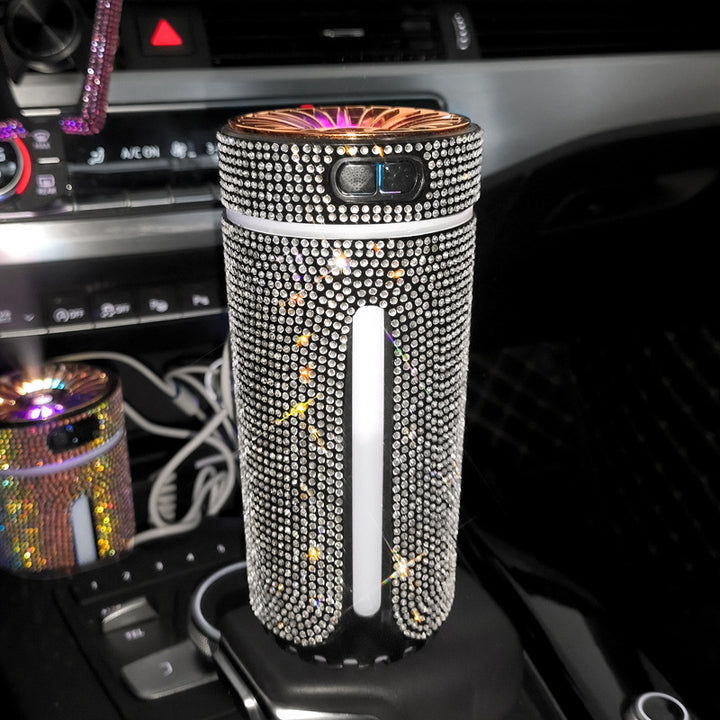 Rhinestone car diffuser in cup holder