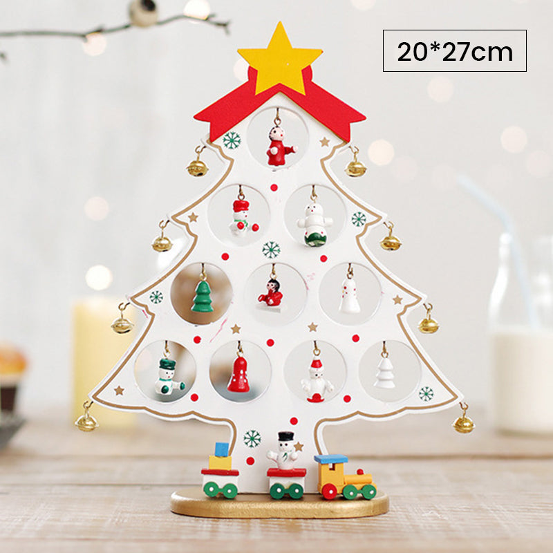 Colverro™ DIY Wooden Mini Christmas Tree Kit – Tool-Free Tabletop Decor