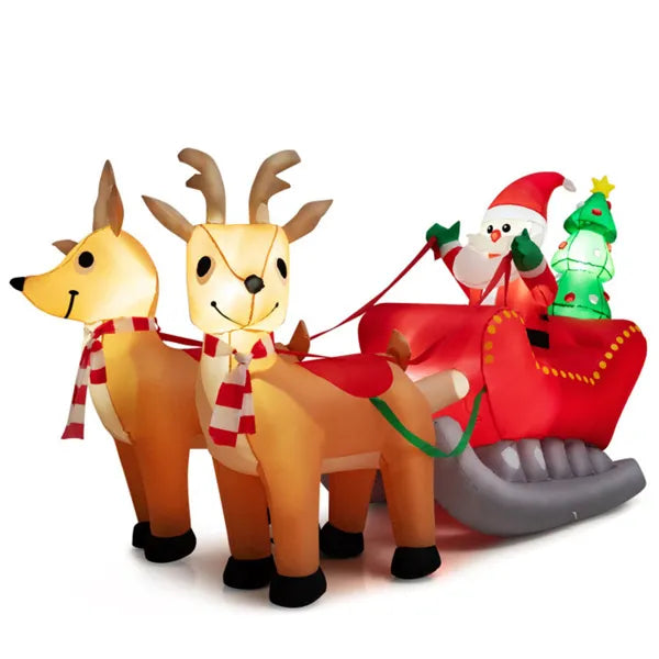Inflatable Santa sleigh with reindeer