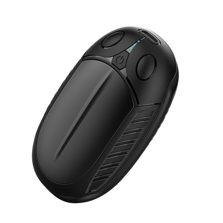 Rechargeable hand warmer charging a phone
