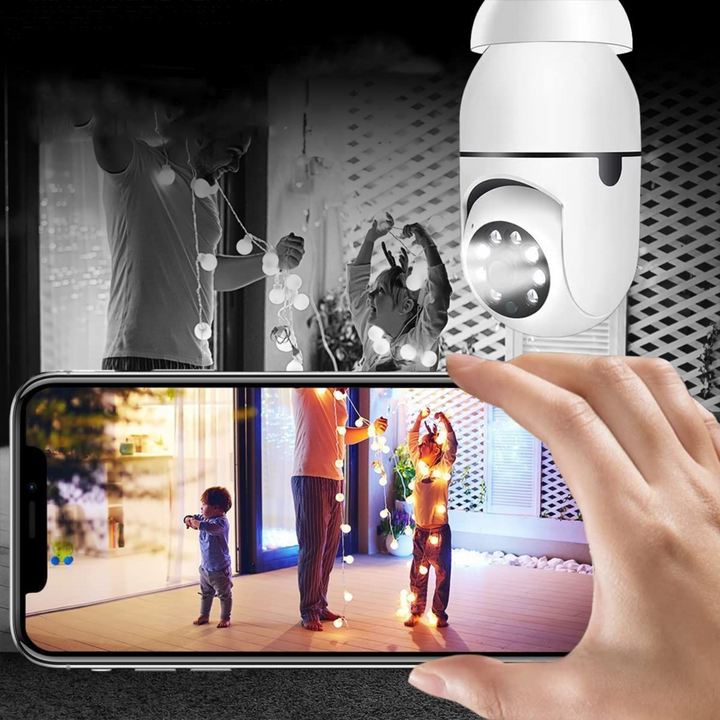 Colverro™ Light Bulb Security Camera with 360° View and Night Vision