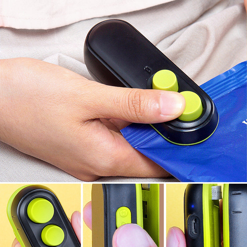 Colverro™ Rechargeable Mini Bag Heat Sealer with Built-In Cutter