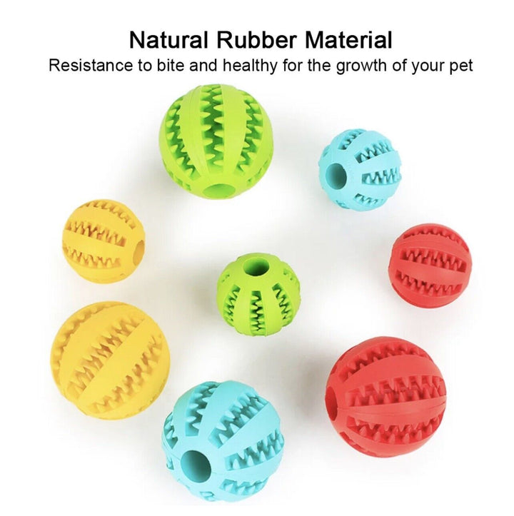 Colverro™ Tough Rubber Treat Ball for Dogs and Cats, Chew and Fetch Toy