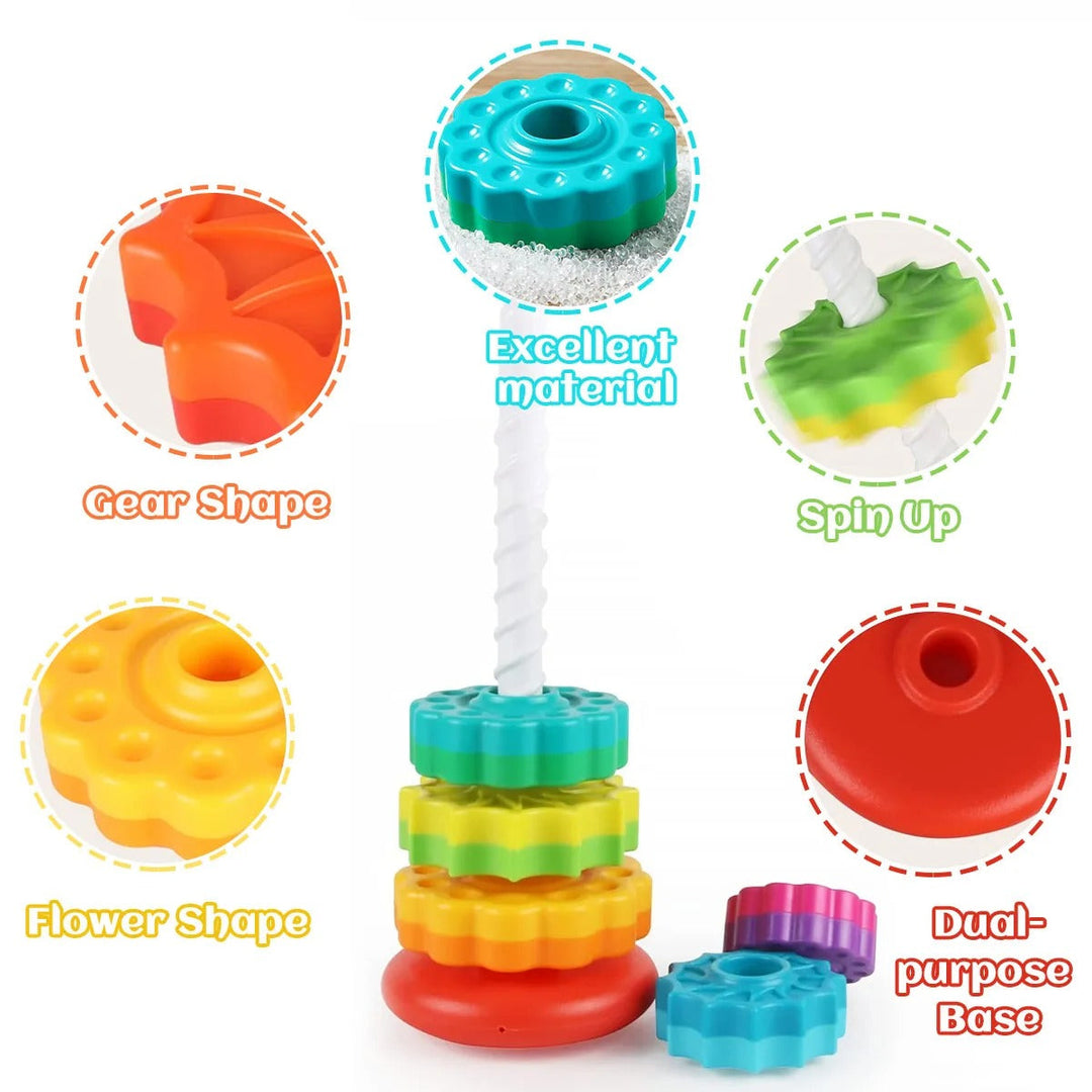Colverro™ Spinning Stacking Toy with Six Colorful Spiral Discs