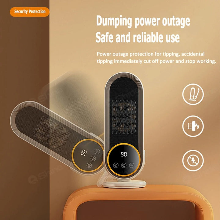Colverro™ Mini Ceramic Space Heater with Remote, 500W/1200W
