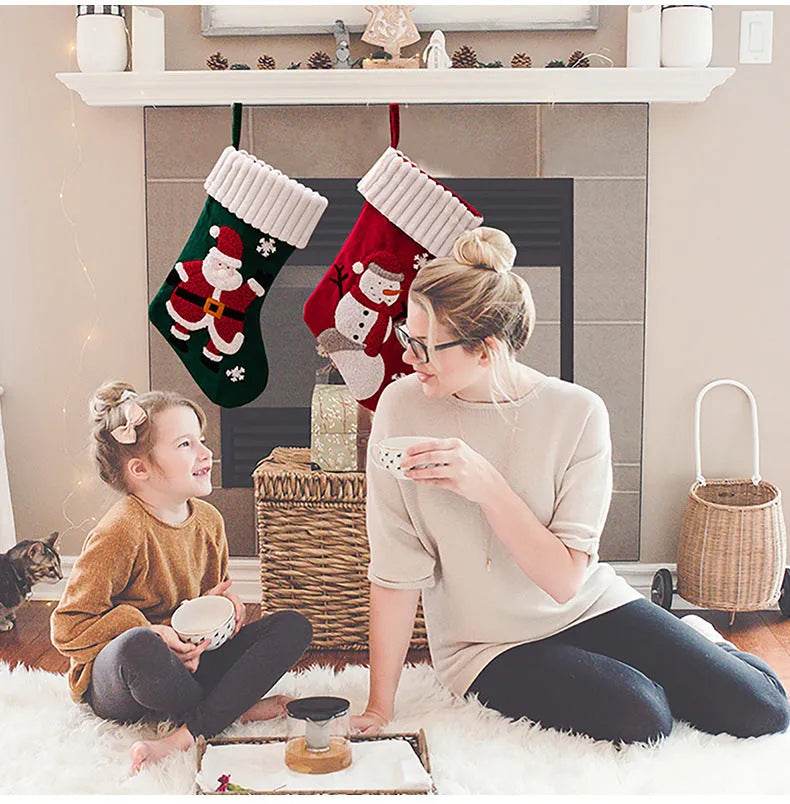Colverro™ Gold Velvet Patch Christmas Stocking Ornament