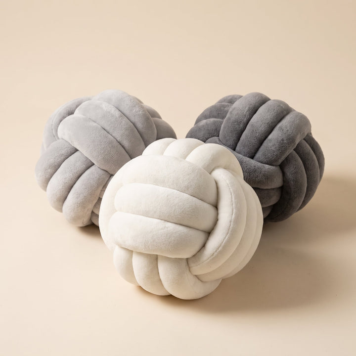 Colverro™ Velvet Knot Ball Pillow – Sculptural Plush Accent Cushion