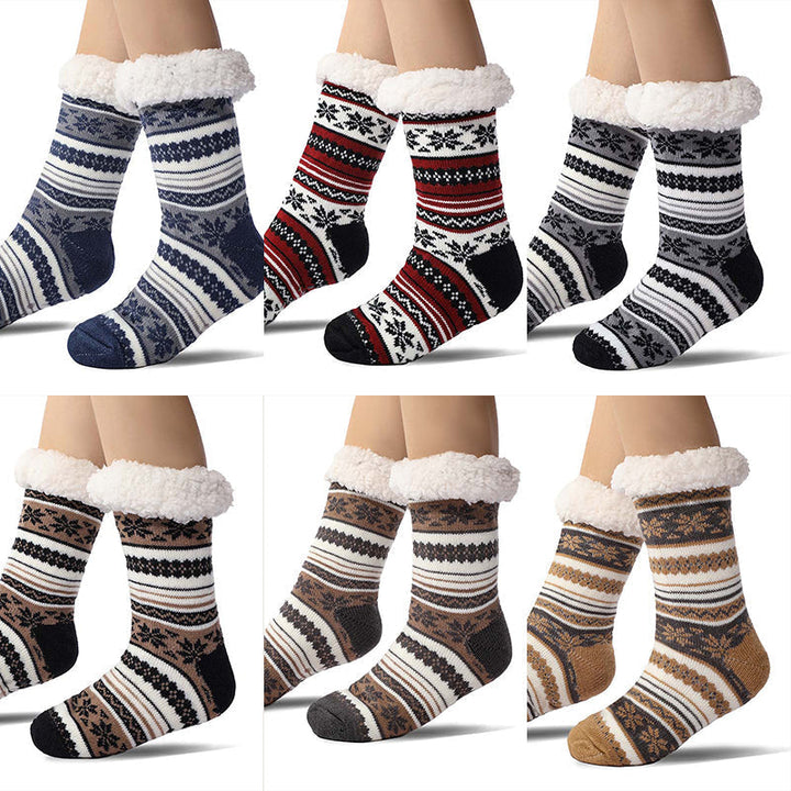 Colverro™ Ultra-Thick Snowflake Slipper Socks with Silicone Grip Soles