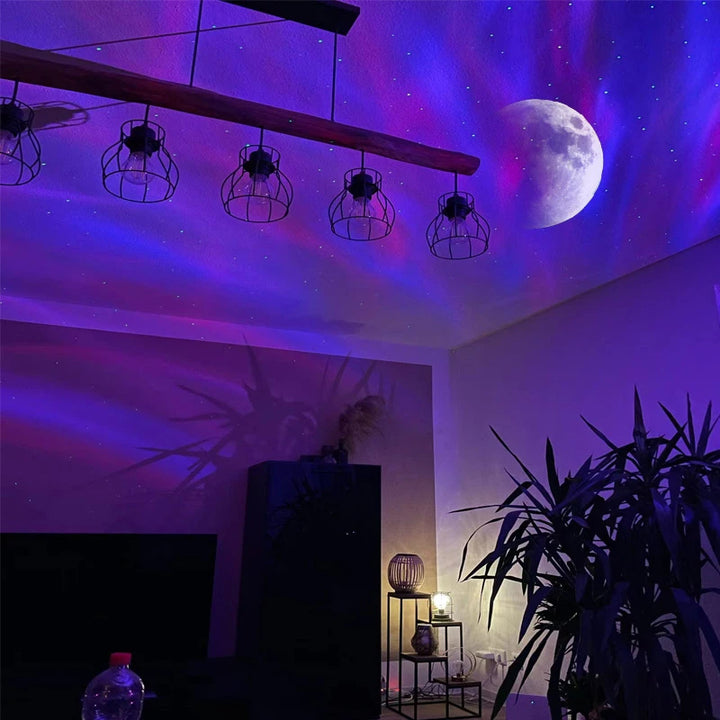 Northern Lights Aurora Projector with Stars, Moon and Remote