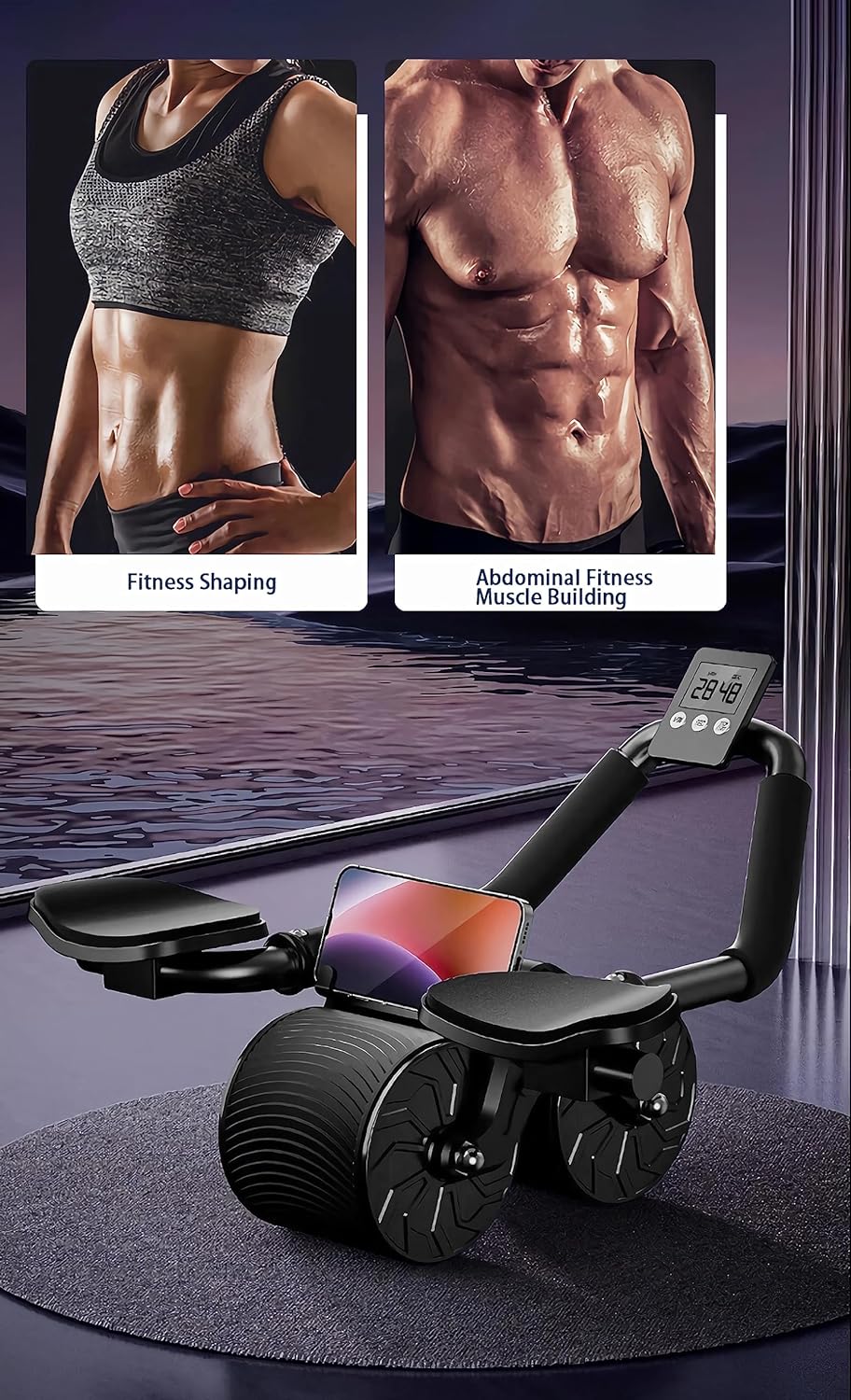 Colverro™ Ab Roller Wheel with Elbow Support and Auto Rebound