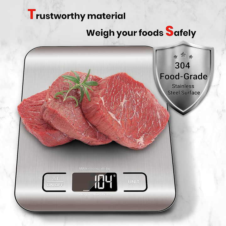 Colverro™ Digital Kitchen Scale with Tare, 5 Units and Backlit LCD