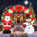 Inflatable Christmas archway with Santa snowman