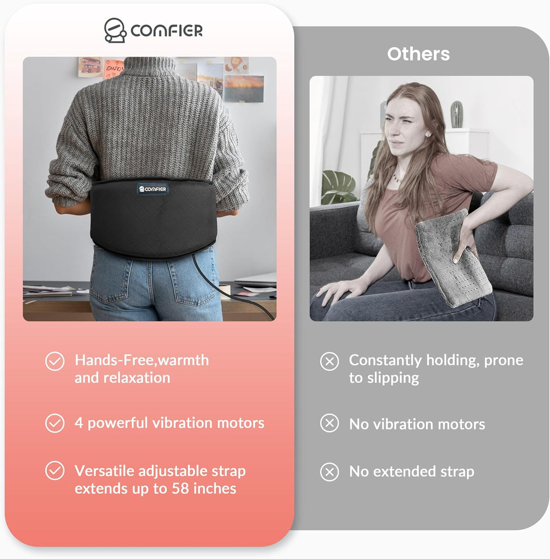 Colverro™ Wrap-Around Heating Pad for Back with 4 Massage Motors