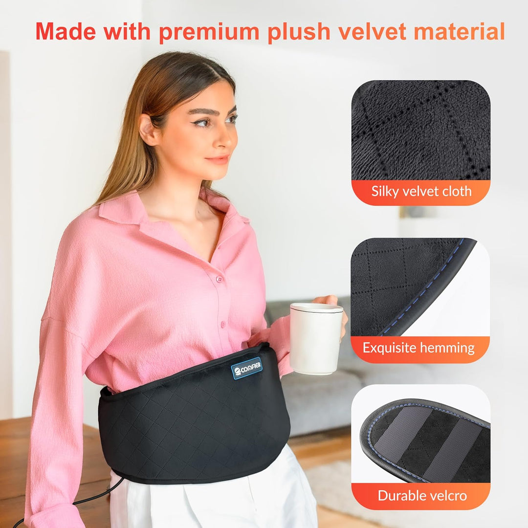 Colverro™ Wrap-Around Heating Pad for Back with 4 Massage Motors