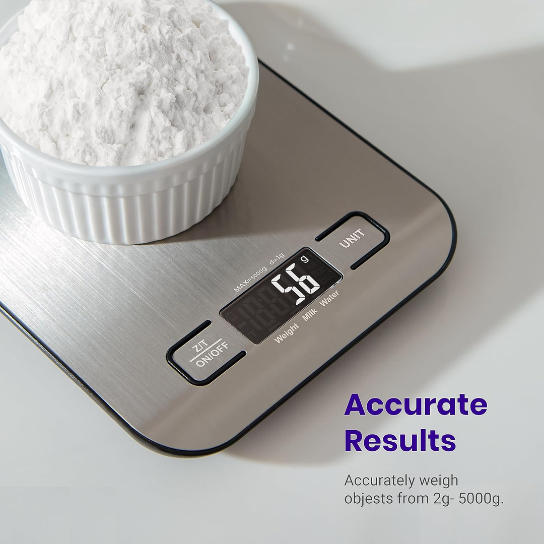 Colverro™ Digital Kitchen Scale with Tare, 5 Units and Backlit LCD