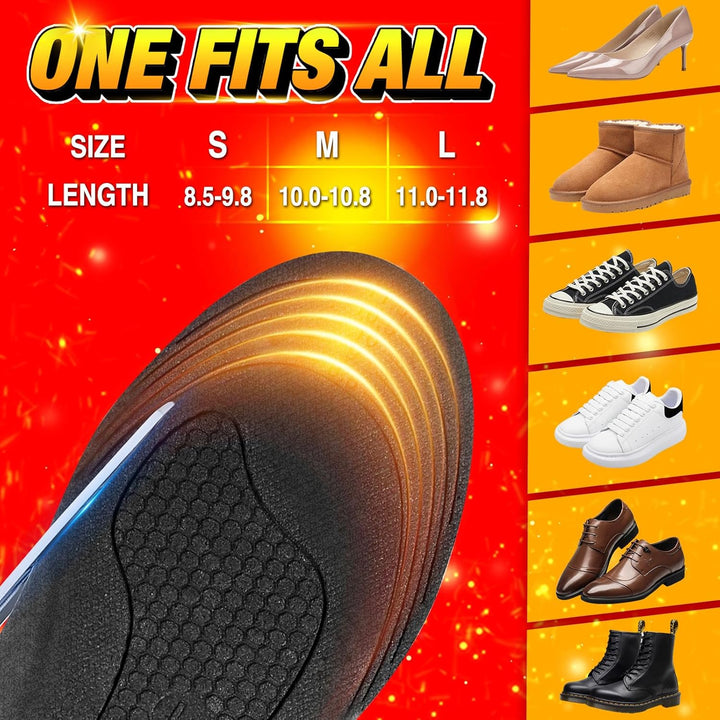 Colverro™ Rechargeable Heated Insoles with Remote and 3 Heat Levels