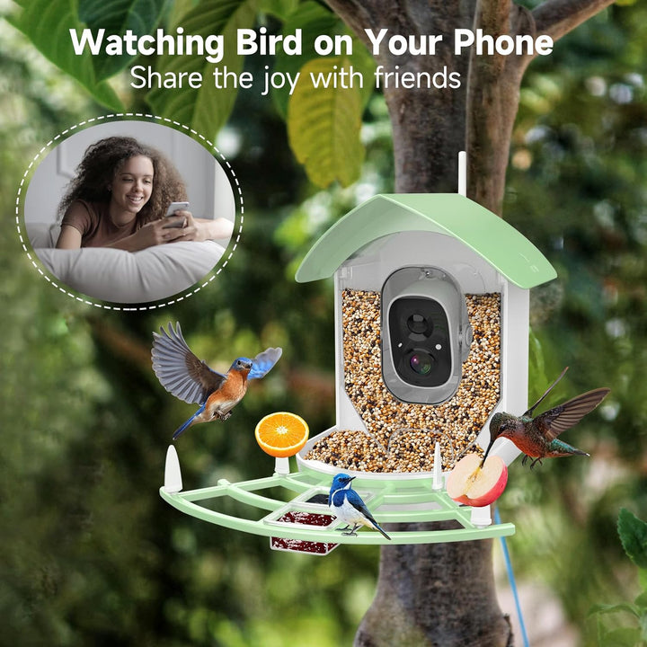 Colverro™ Solar Smart Bird Feeder Camera with AI Bird Recognition