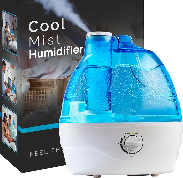 Colverro™ Ultra-Quiet Cool Mist Humidifier with 2.2L Tank and 360° Nozzle