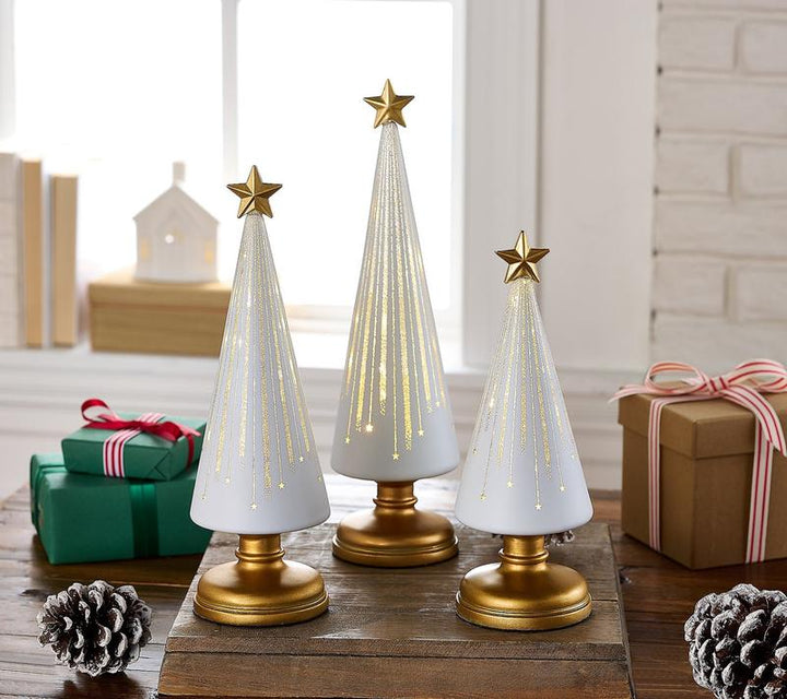 Colverro™ LED Light-Up Christmas Tree Set of 3 with Built-In Timer