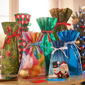 Colverro™ Drawstring Christmas Gift Bags – 15-Piece Set in Three Sizes