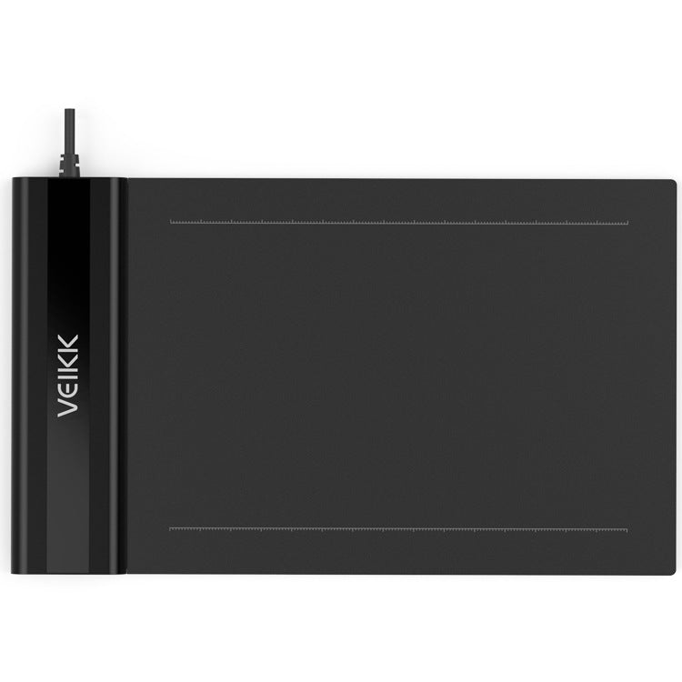 Black graphics drawing tablet with pen