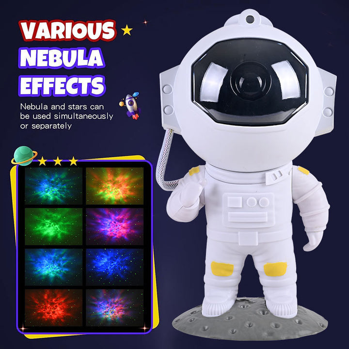 Astronaut Galaxy Star Projector Night Light with Nebula Effects