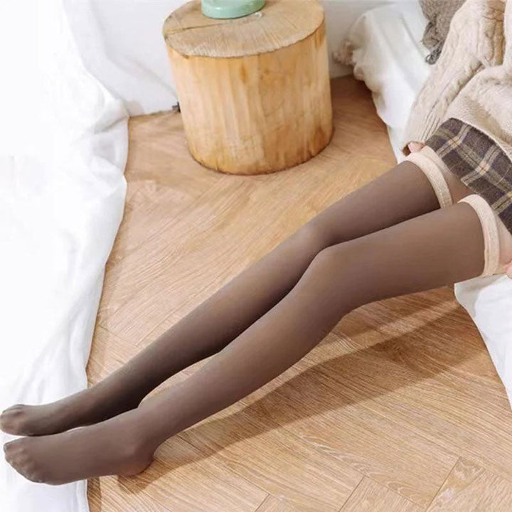 Colverro™ Thick Fleece-Lined Thigh-High Socks That Stay Up
