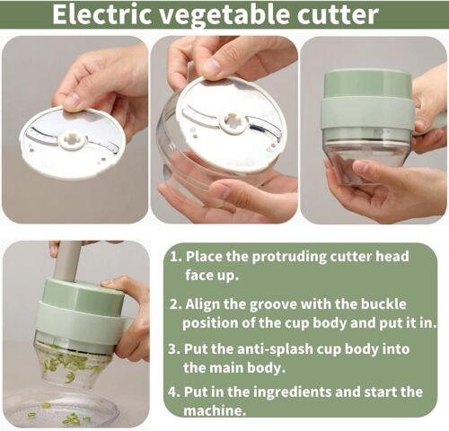 Colverro™ 4-in-1 Electric Food Cutter to Chop, Slice, Shred and Grate