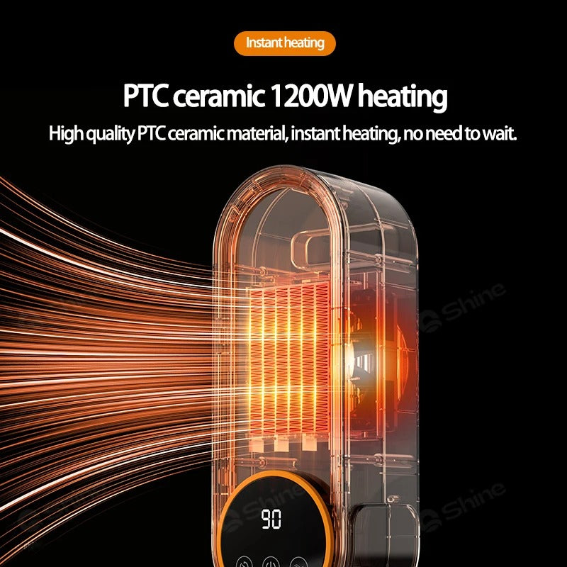 Colverro™ Mini Ceramic Space Heater with Remote, 500W/1200W