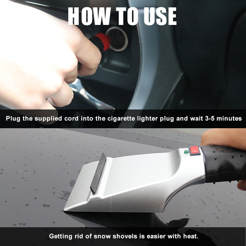 Colverro™ Heated 12V Ice Scraper with Built-In LED Light