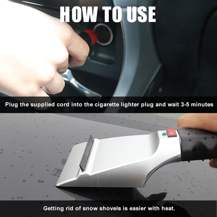 Colverro™ Heated 12V Ice Scraper with Built-In LED Light