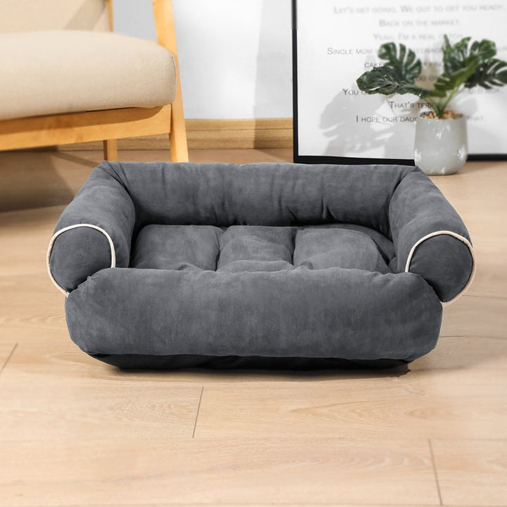 Dog Sofa Bed with Plush Cushion – Soft Bolster Bed for Dogs and Cats
