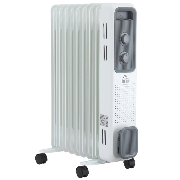Colverro Oil-Filled Radiator 9 Fins, 2,000 W with Castor Wheels