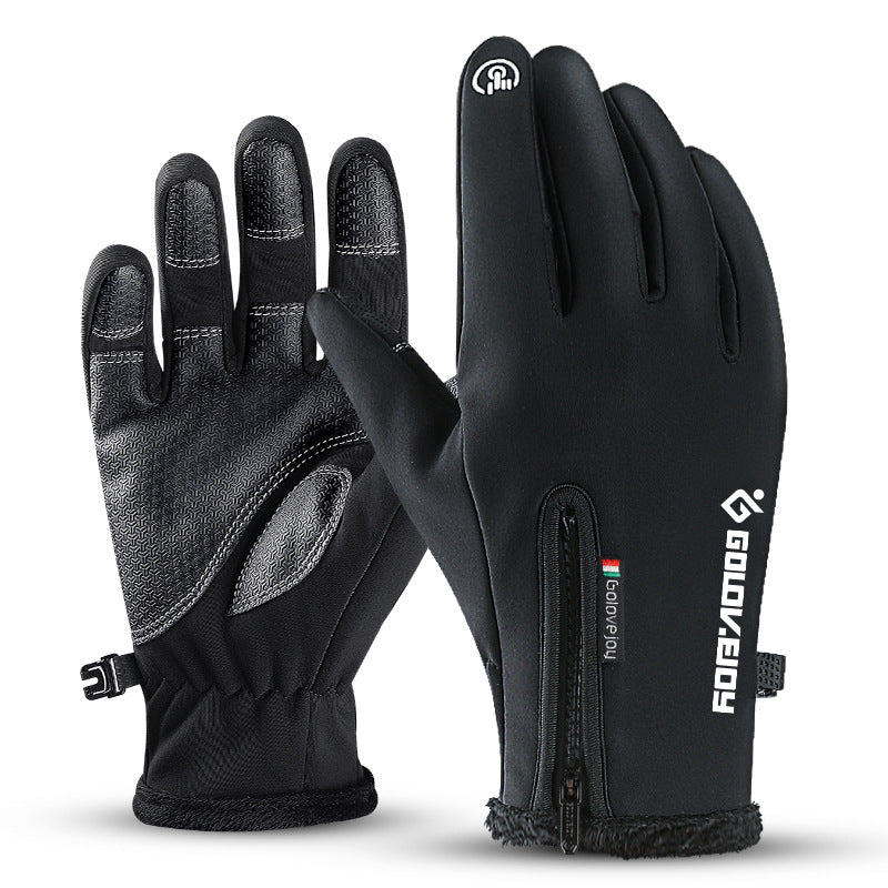 Colverro™ Fleece Thermal Gloves with Zipper Cuff and Touchscreen Tips