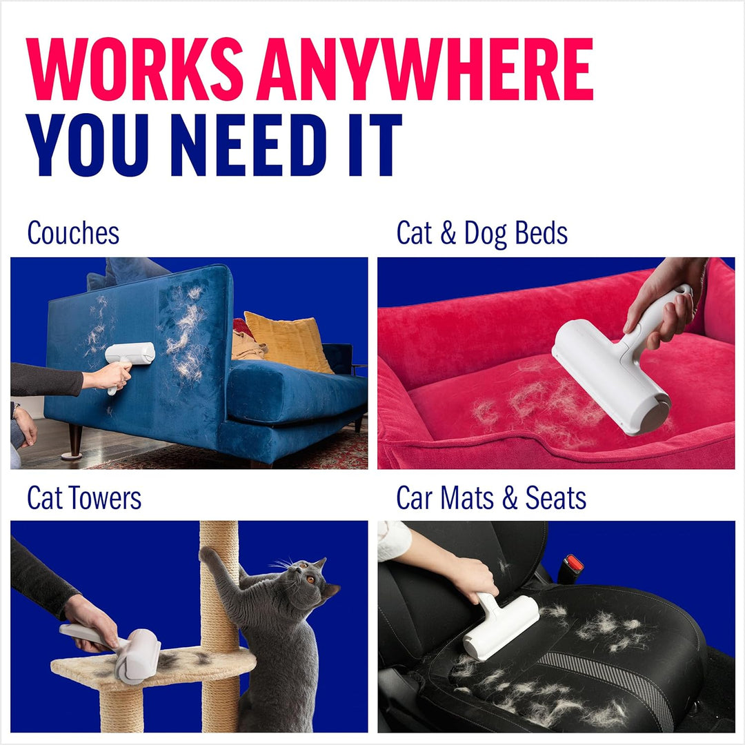 Colverro™ Reusable Pet Hair Roller with Built-In Collection Chamber