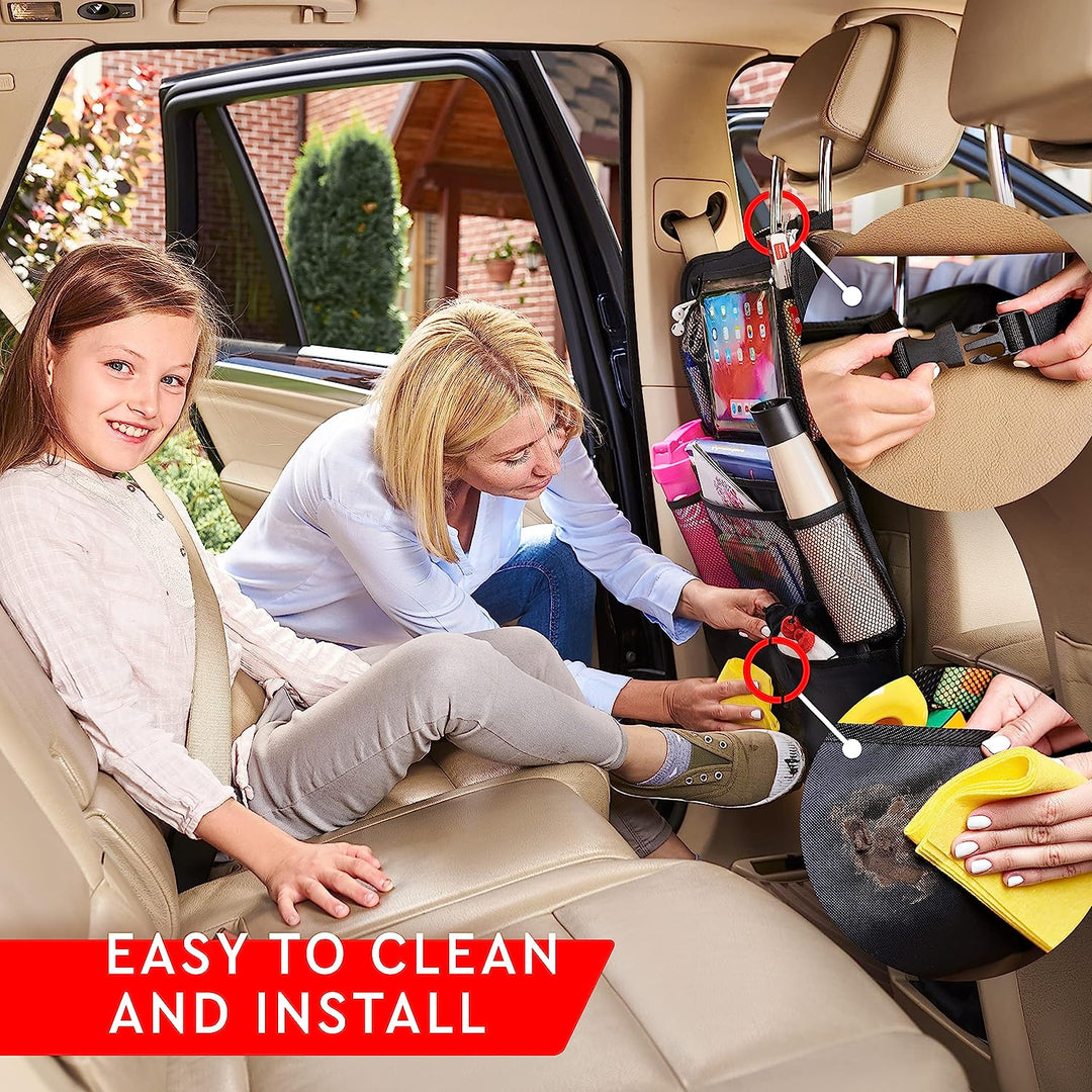 Colverro™ Car Backseat Organizer 2-Pack with Tablet Holder and 9 Pockets