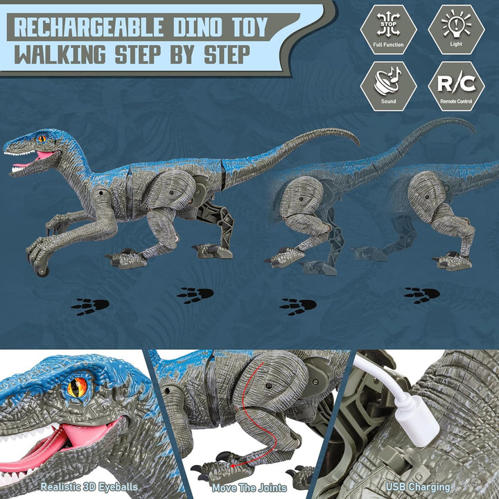 Colverro™ Remote Control Velociraptor with Lifelike Moves and Roars