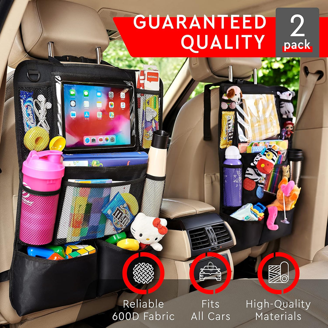 Colverro™ Car Backseat Organizer 2-Pack with Tablet Holder and 9 Pockets