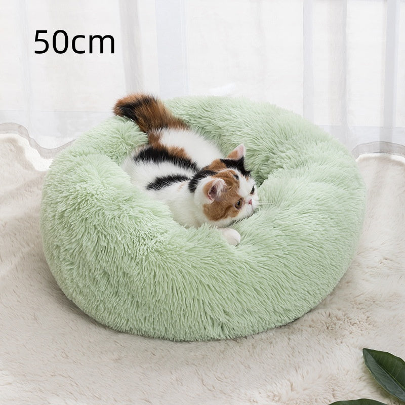 Round Winter Pet Bed, Cloth, 30 to 100cm