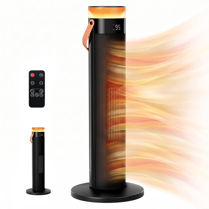 Colverro LED Tower Heater 1500W with Eco Mode and Carry Strap