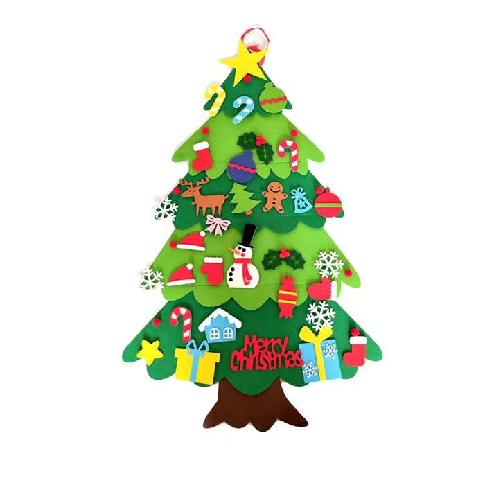Colverro Felt Christmas Tree for Kids with Stick-On Ornaments
