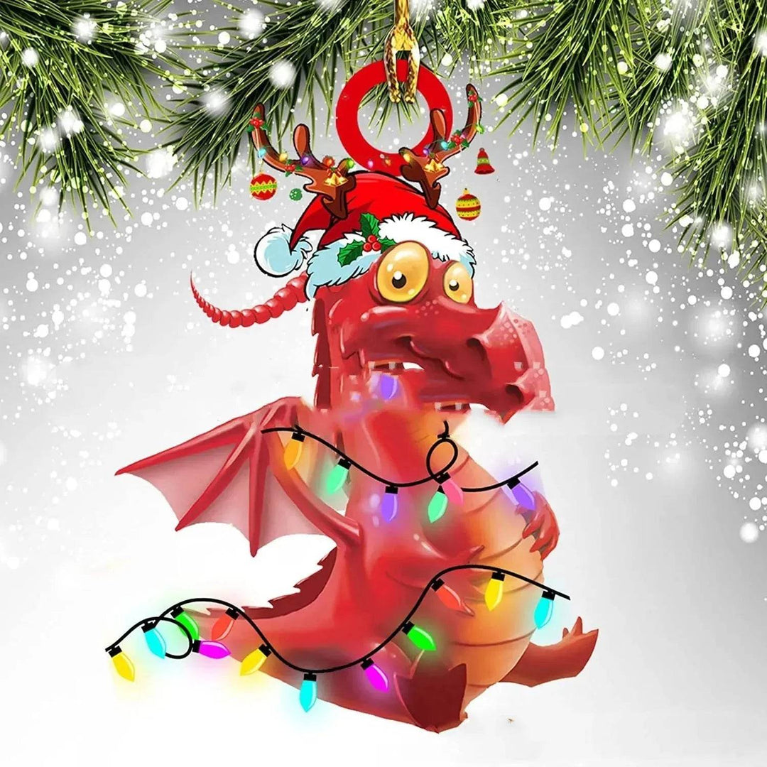 Colverro™ Acrylic Dinosaur Dragon Egg Christmas Ornament – 3 Inch