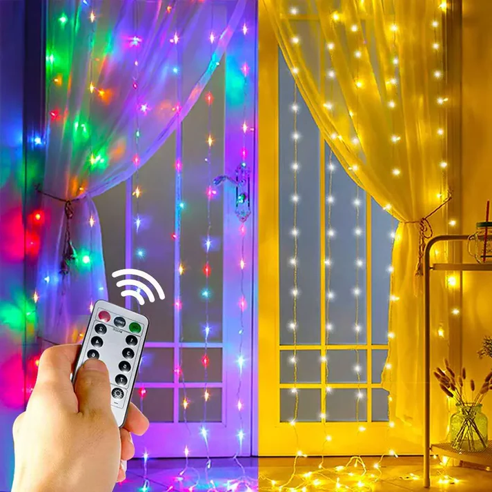 Colverro™ LED Fairy Light Curtain with Remote and Multiple Light Modes