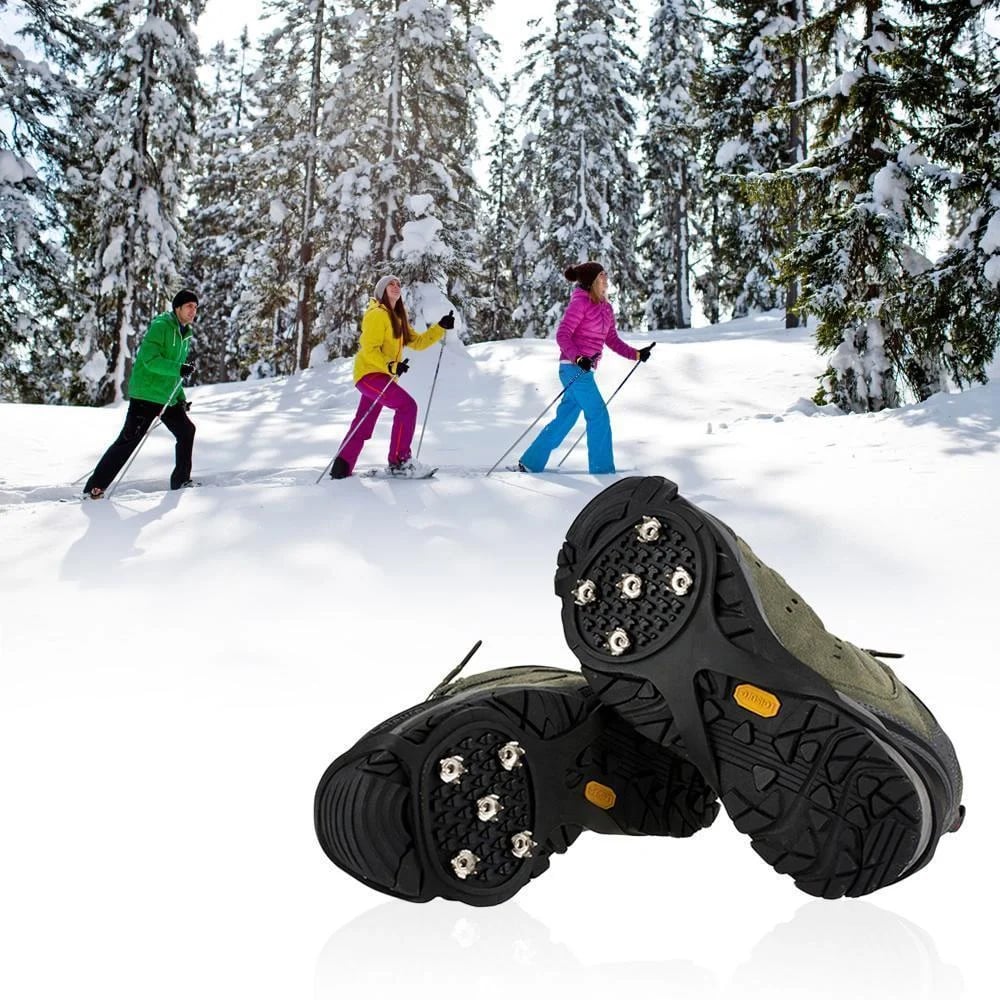 Colverro™ Anti-Slip Ice Cleats for Shoes – Steel Spikes, 2 Pairs